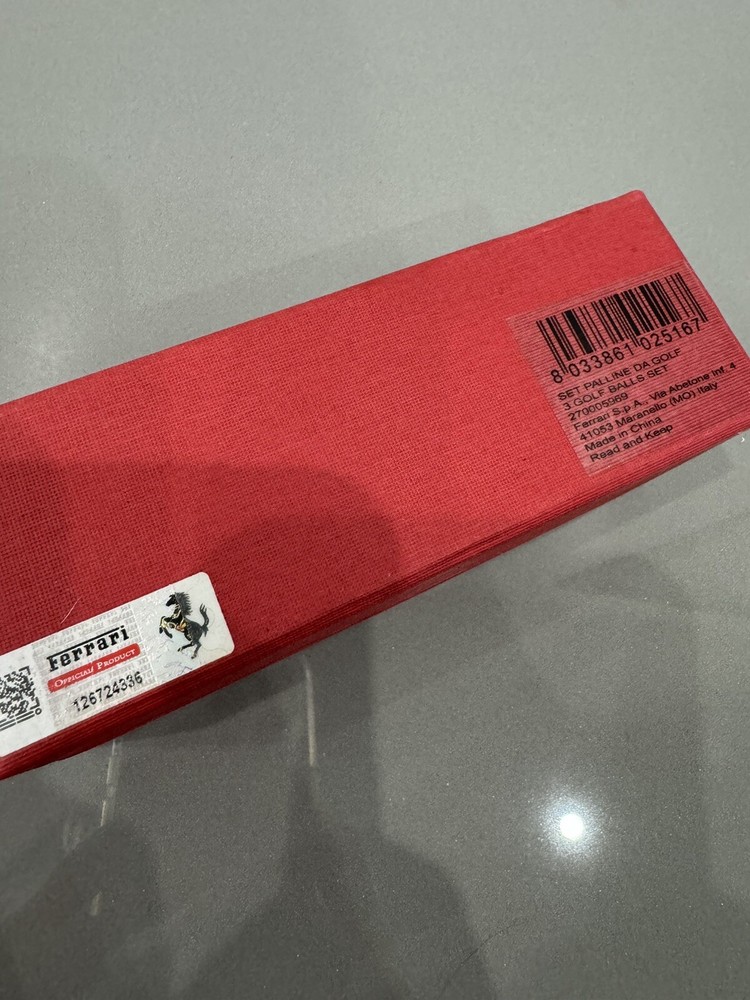 Genuine Ferrari Golf Three Ball Set Original Box B