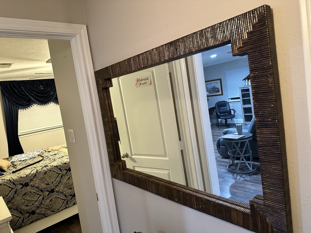 Mid Century Drexel Mirror “Cross Winds”