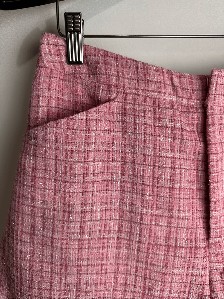 Rose Pink Tweed Short Set
