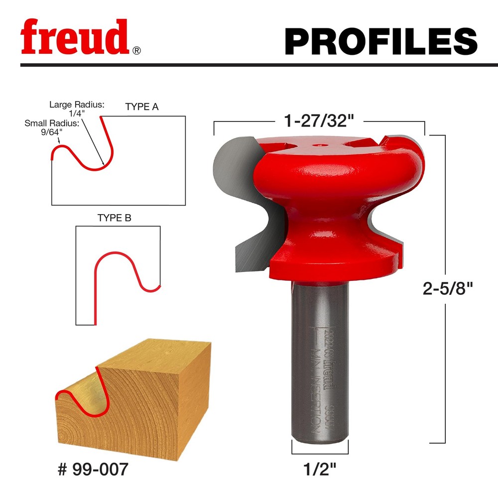 Freud 99-007 1.27" Door Pull Bit 1/2" Shank
