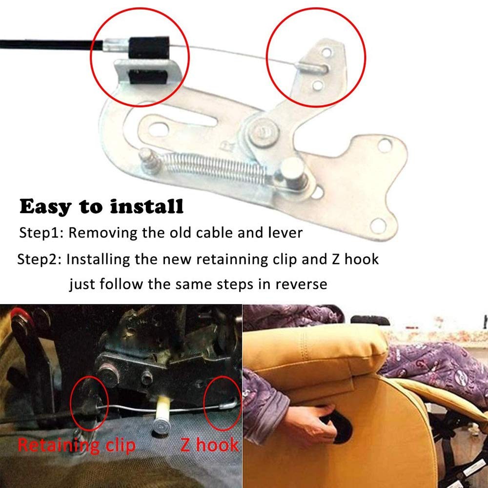 Metal Recliner Handle Replacement Parts with Cable, Couch Release Lever Pull ...