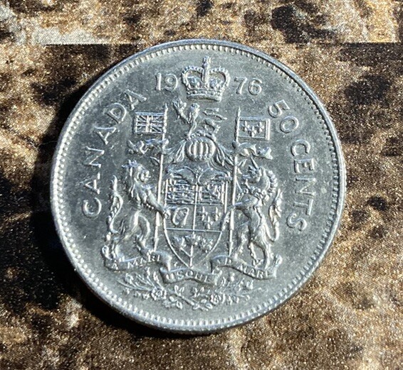1976 Canada 50 Cent Coin Elizabeth II KM# 75