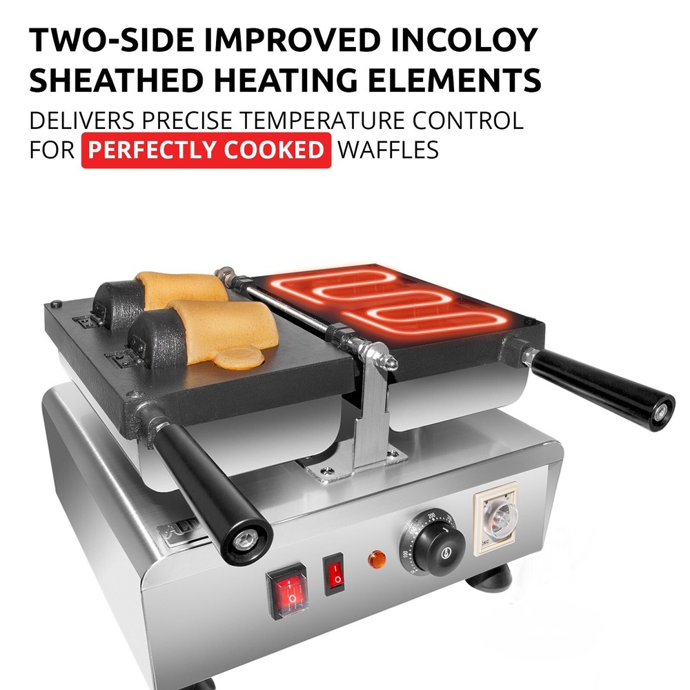 ALDKitchen Waffle Coffee Cup Maker | 2 Pcs | 3-Layer Japanese Nonstick Coating