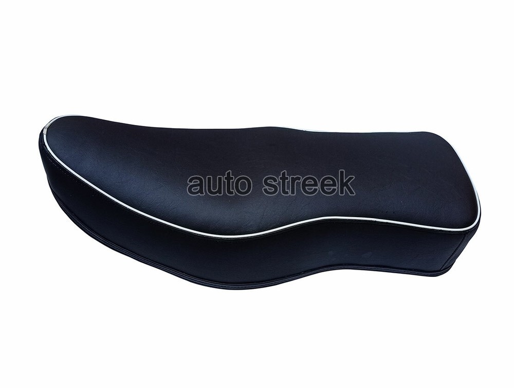 BSA Leatherite with White Beading Complete Dual Seat Black