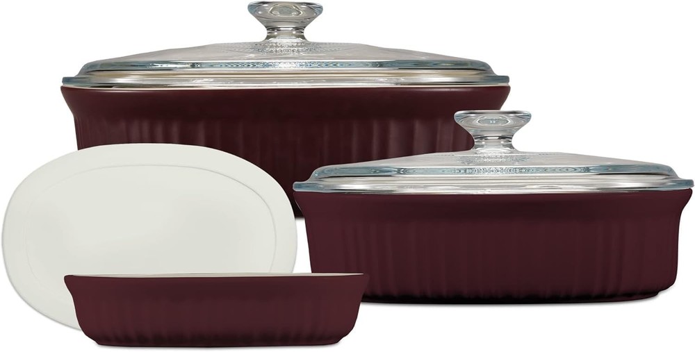 Ceramic Bakeware Set with Lids Chip and Crack Resistant Stoneware Baking Dish, M