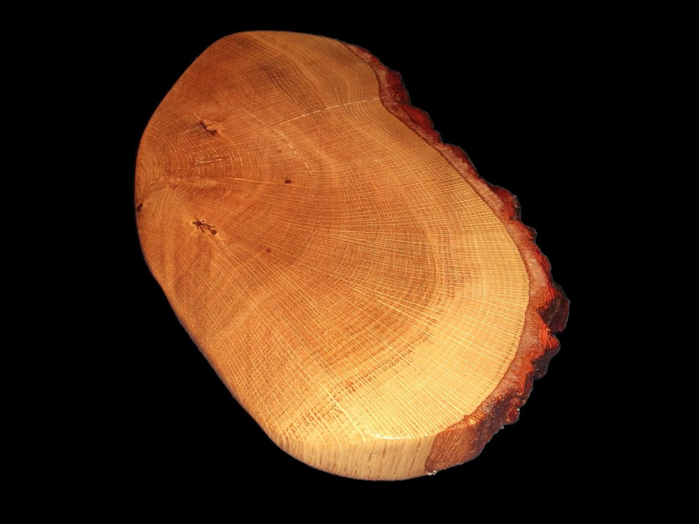 Rolling Tray: Rustic Home Decor Tray, Live Edge Oak, Custom