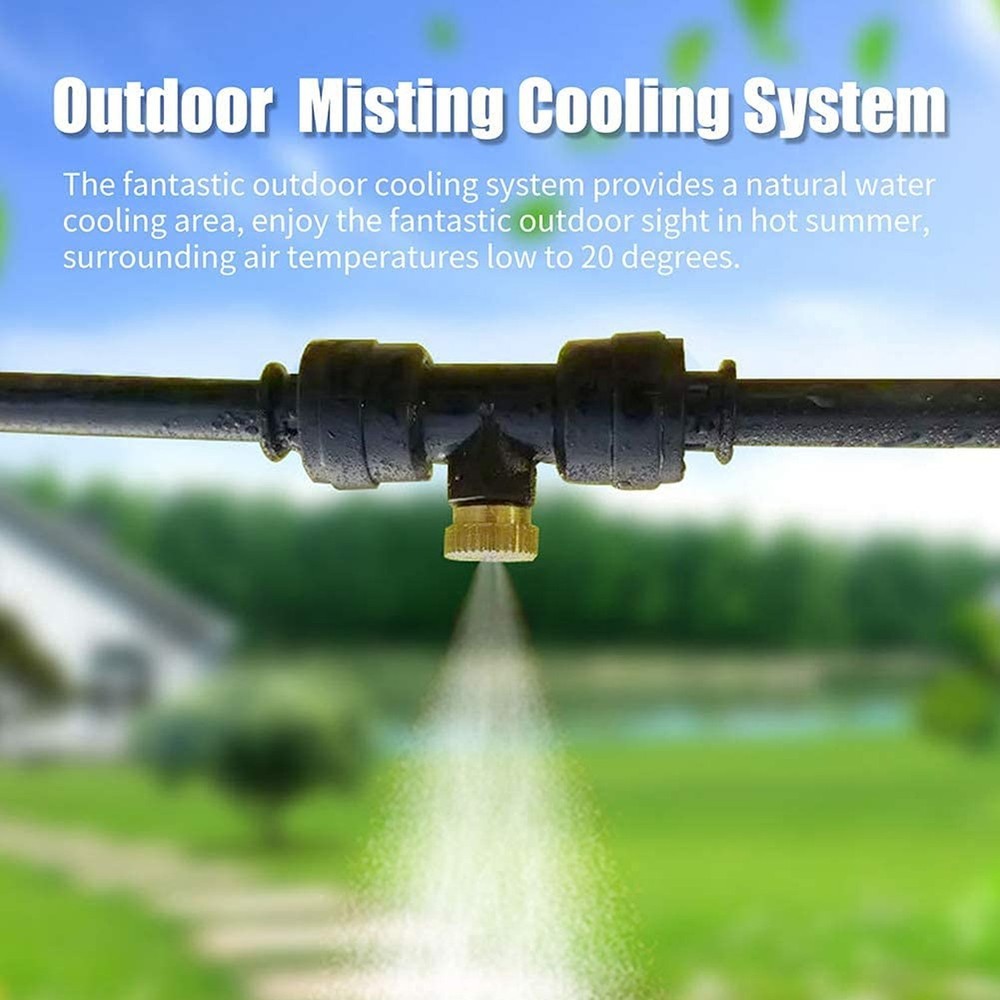 GLANT Misting Cooling System, 26FT (8M) Misting Line + 9 Brass Mist Nozzles +...