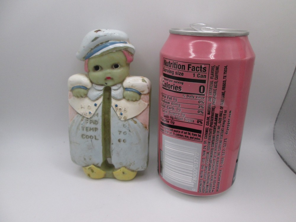 Cute Vtg Plastic Baby Dutch Boy Shaped Thermometer missing thermometer