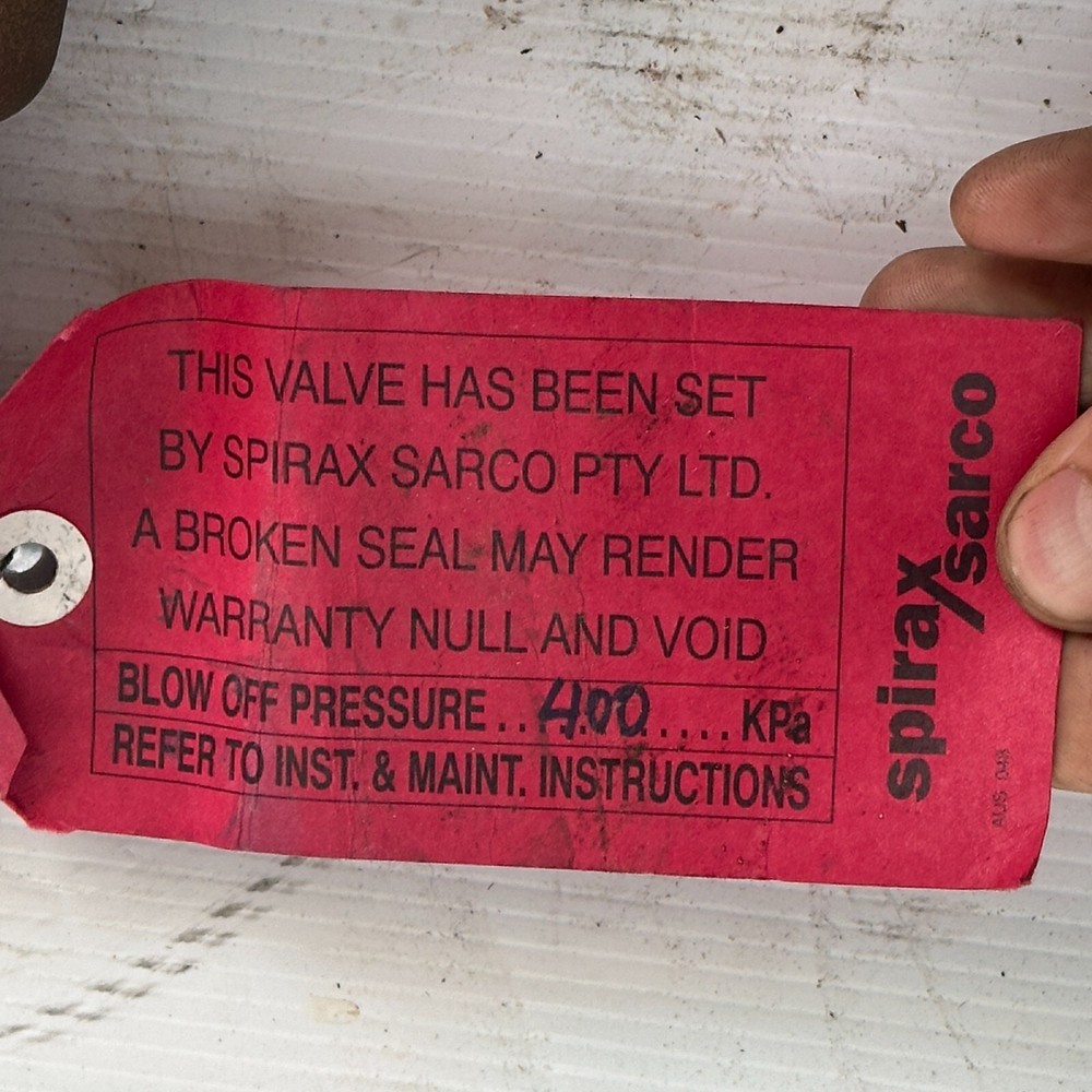 Spirax Sarco SV615AS Steam Pressure Reducing Valve PRV Bronze DN20 3/4"