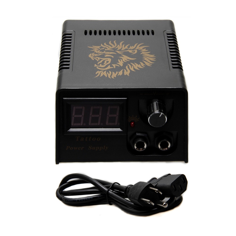 Digital LCD Display Tattoo Power Supply For Tattoo Machine  Black