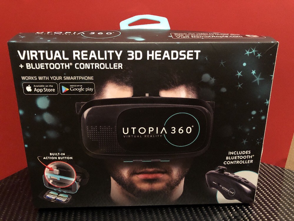 ReTrak UTOPIA 360 VIRTUAL REALITY 3D HEADSET + BLUETOOTH CONTROLLER NEW