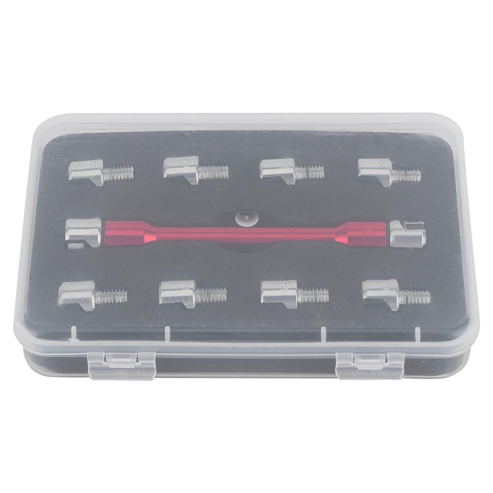Motorcycle Spoke Wrench Torque Spanner Set Universal 10 Size Interchangeable