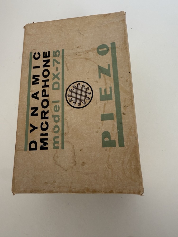 Vintage Piezo Dynamic Microphone Model DX-75 Japan Untested With Box