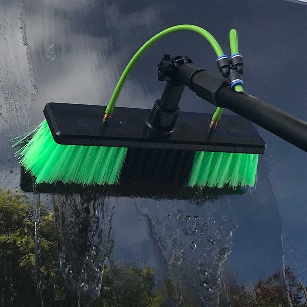 20FT Water Fed Pole Kit Window & Solar Panel Cleaning Brush and Pole Washer Tool