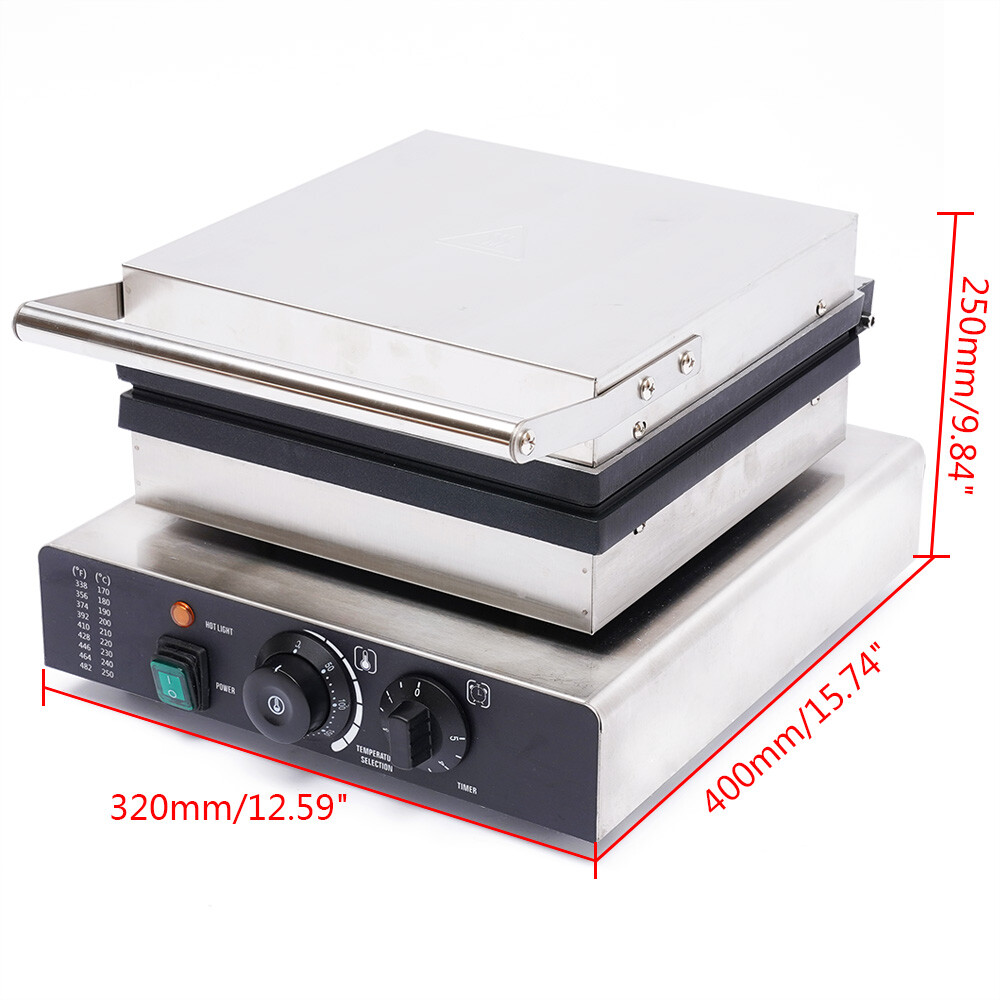 110 V Commercial Waffle Maker Rectangular Stainless Steel Body Waffle Maker New