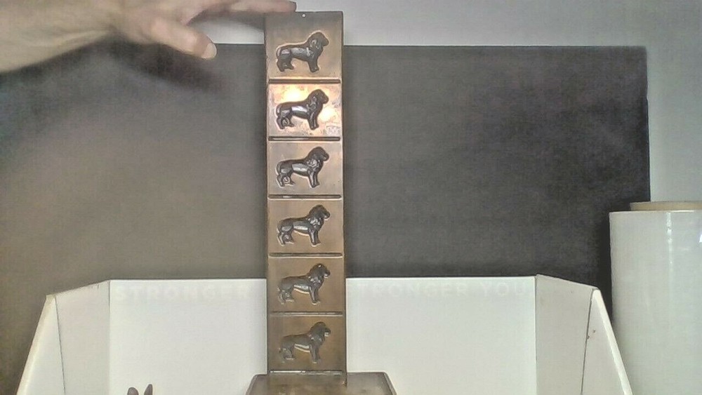 vintage lion copper chocolate mold