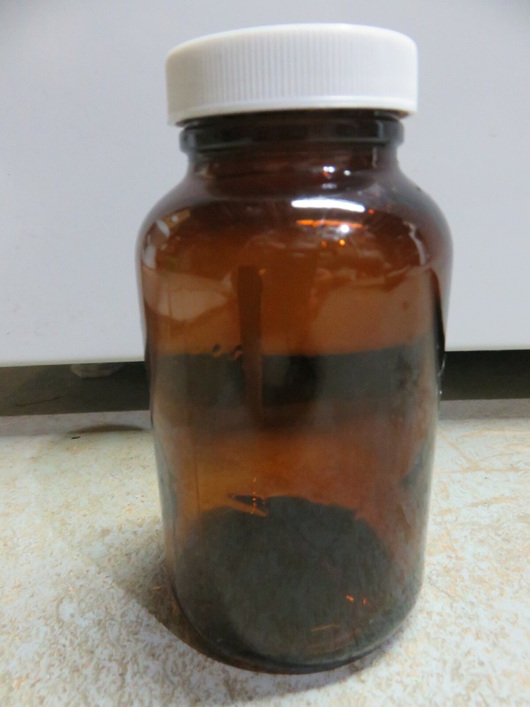AMBER BOTTLE With LID (4 3/4" High)