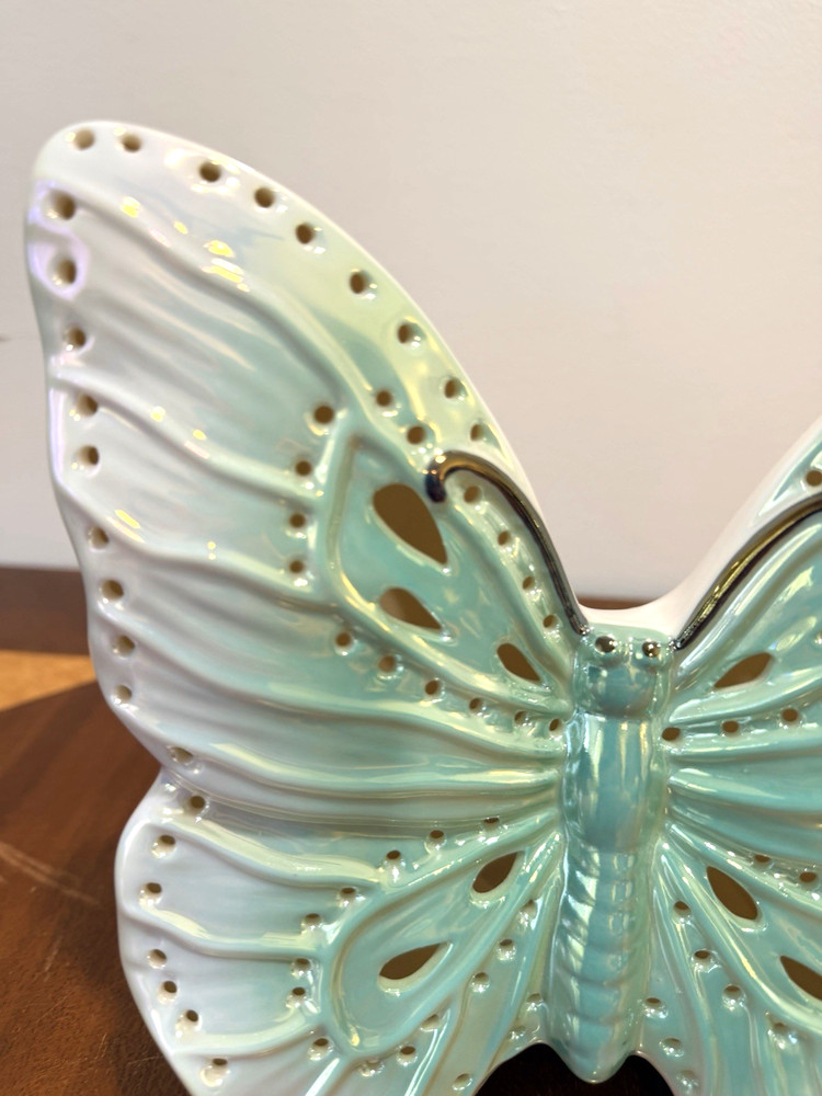 Pearlescent Ceramic Butterfly LED Night Light Color Changing Glow
