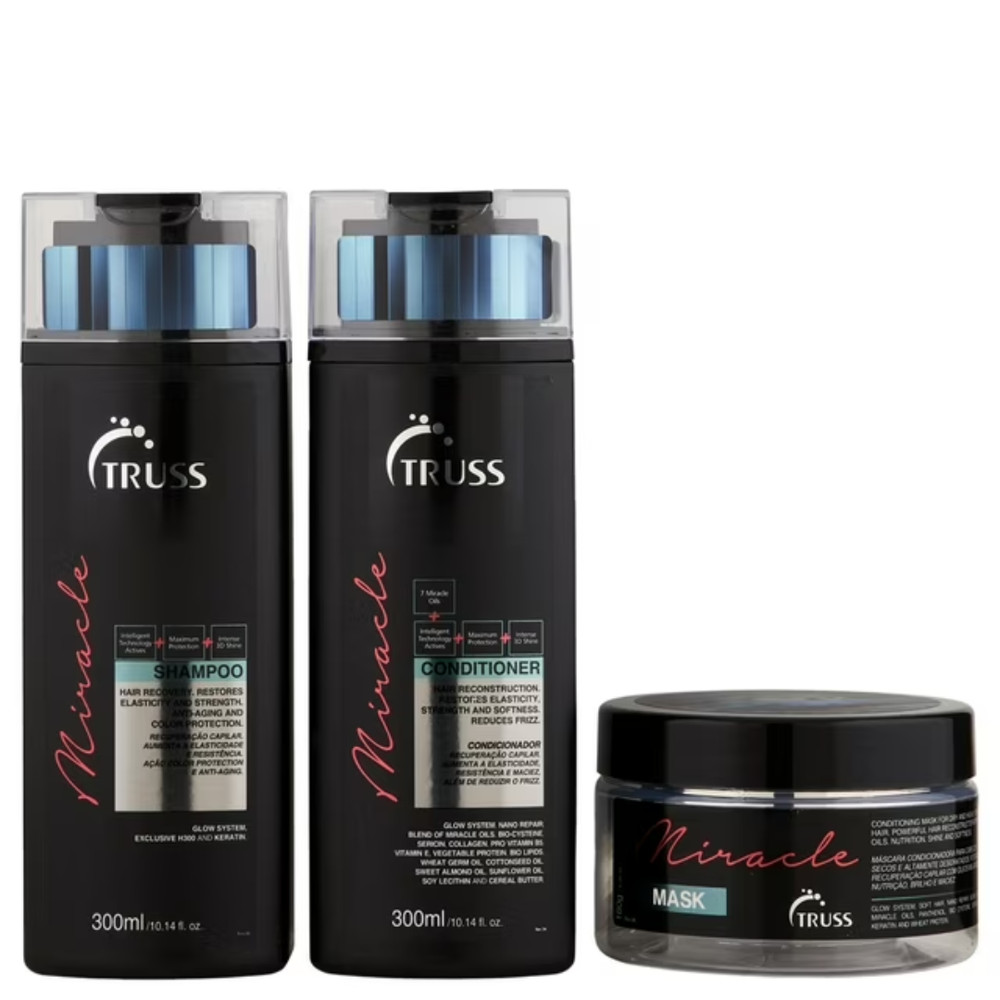 TRUSS Miracle Shampoo & Conditioner & Hair Mask Bundle | Deep Hydration