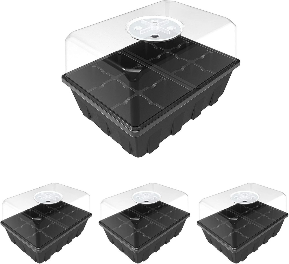 3 Pack Seed Starter Tray Germination Kit Seed Starter Kit W/ Adjustable Humidity