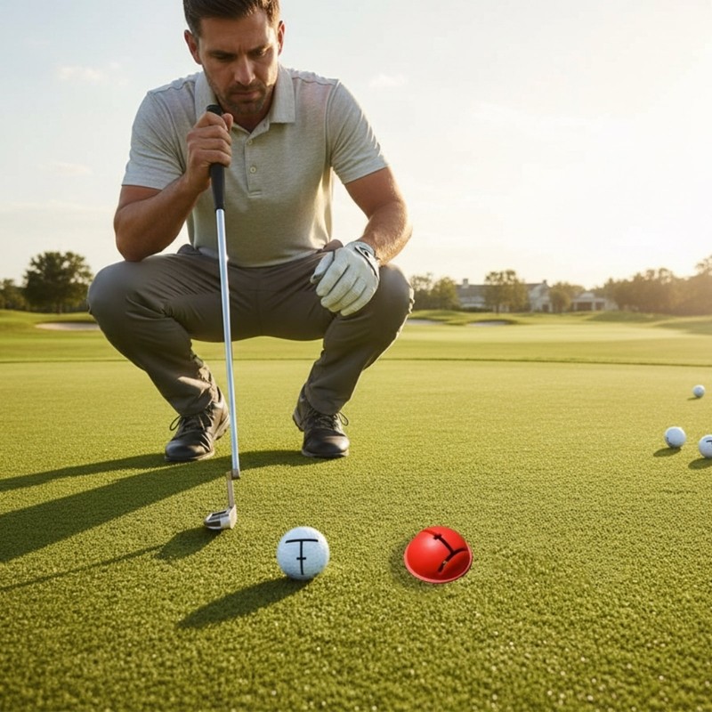 Golf Ball Alignment Templates With Line Marking Tool For Practice Trainings