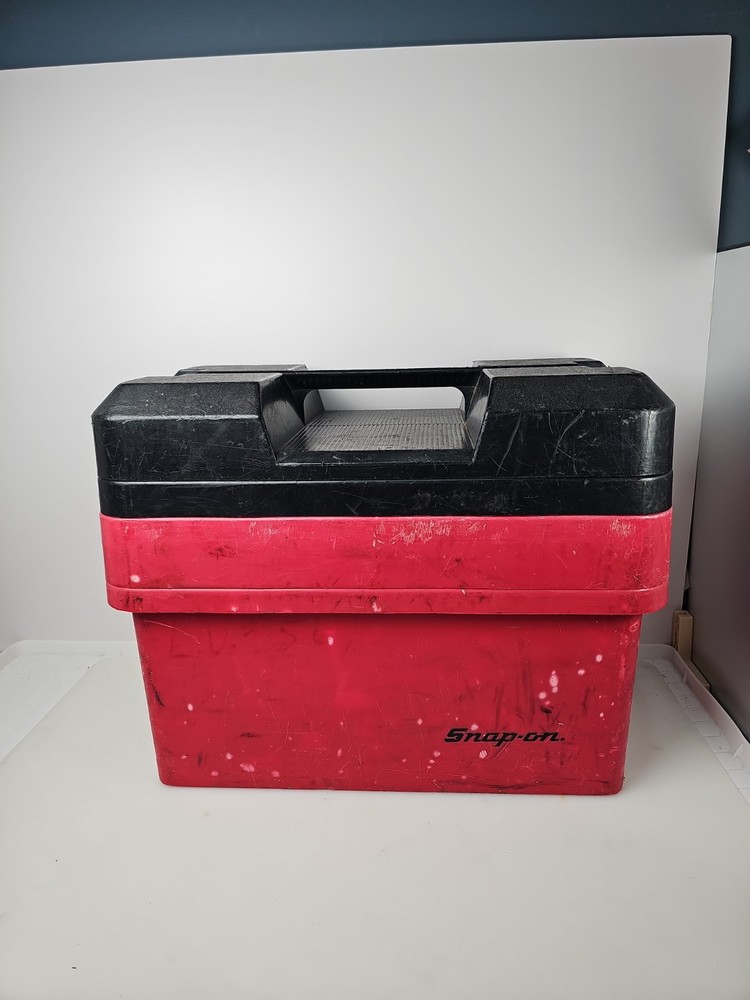 Snap-on Red Plastic Portable Multi Layer Tool Box Storage Chest  Case KRW200
