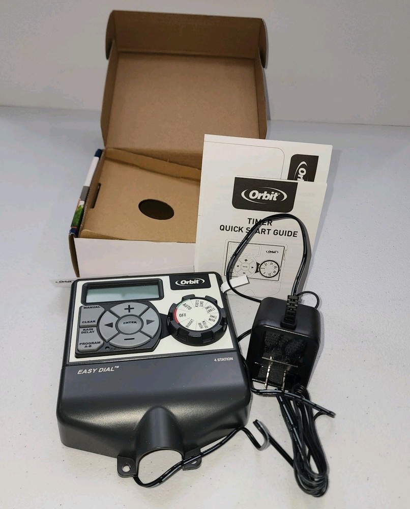 Orbit Easy Dial Sprinkler Timer 4 Station In Box. Works