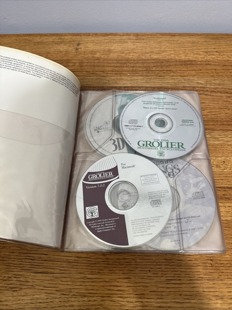 Vintage Apple Macintosh Compact Discs CD-ROM Software Bundle Encyclopedia iMac