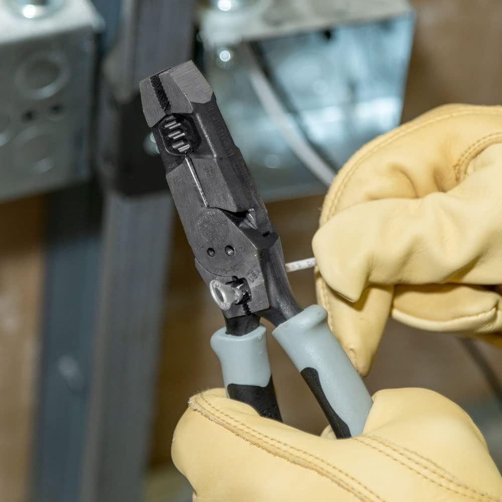 Efficient 9-Inch Pliers: High Leverage Cutting, Crimping & Wire Stripping Tool