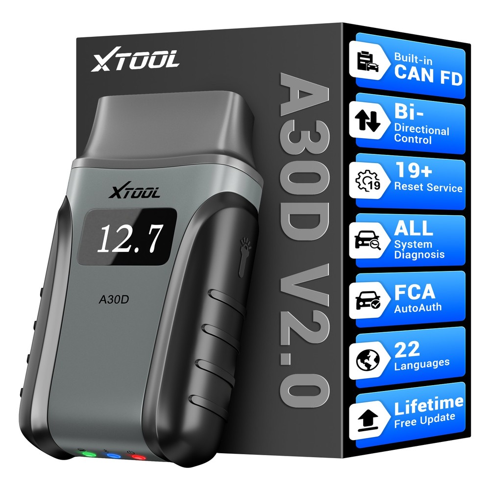 🔥XTOOL A30D V2.0 Diagnostic Tool OBD2 Scanner All System 19+Resets Code Reader