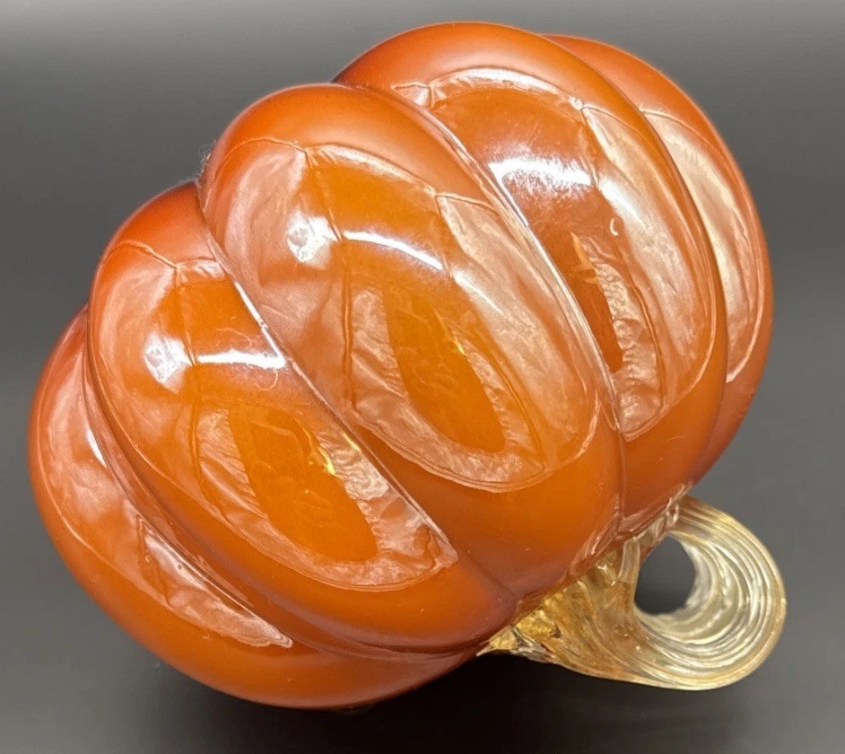Mikasa Blown Glass Pumpkin Decor