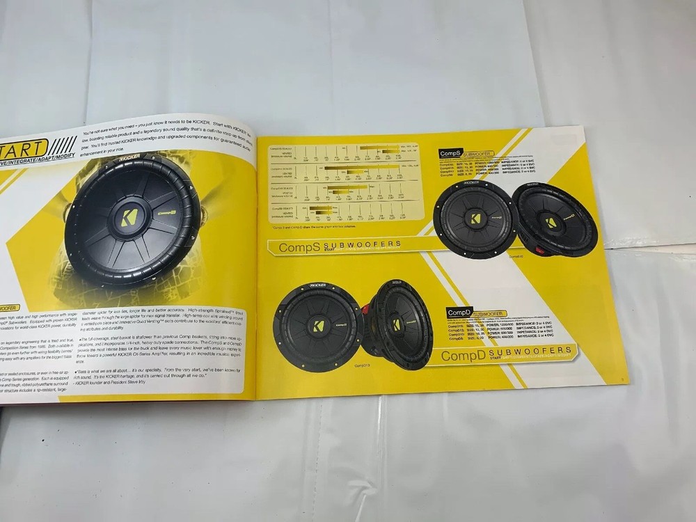 KICKER Performance Car Audio Catalog Brochure Comp CompR CompRT Solo-Baric KM PS