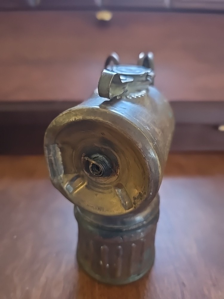Antique Mining Lamp. Justrite. May 7th, 1912.