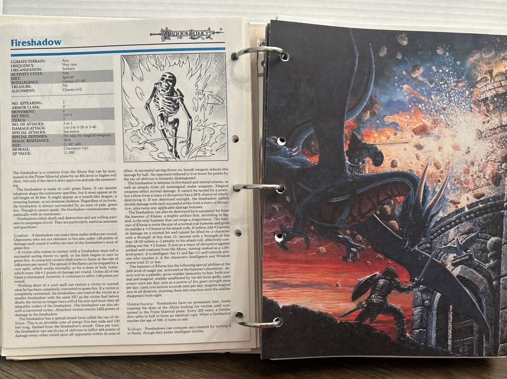 Monstrous Compendium Volume Two - AD&D 3-Ring Binder MC2