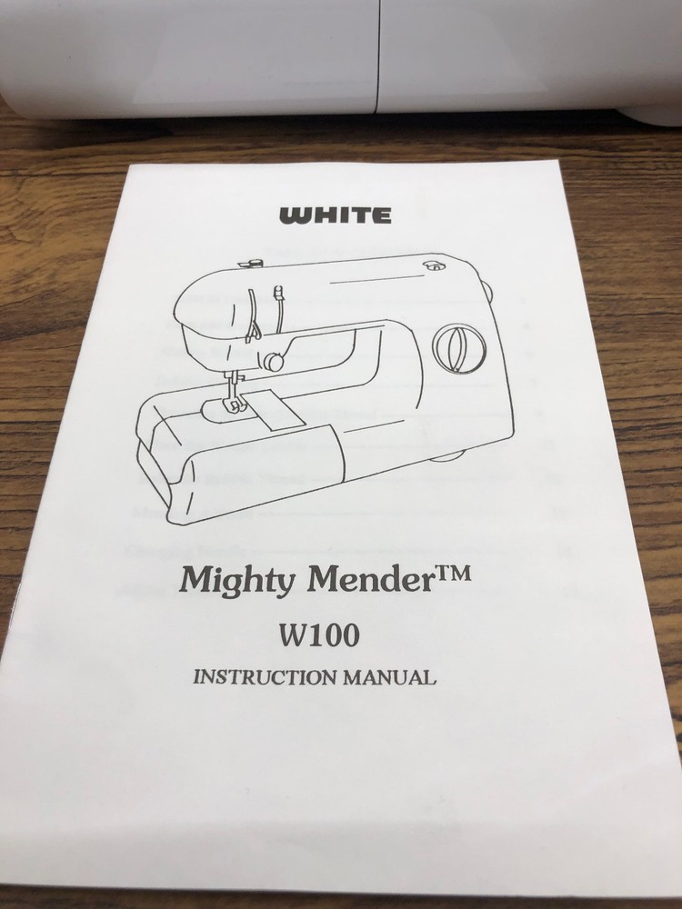 Mighty Mender White Lightweight Portable Sewing Machine Model W100