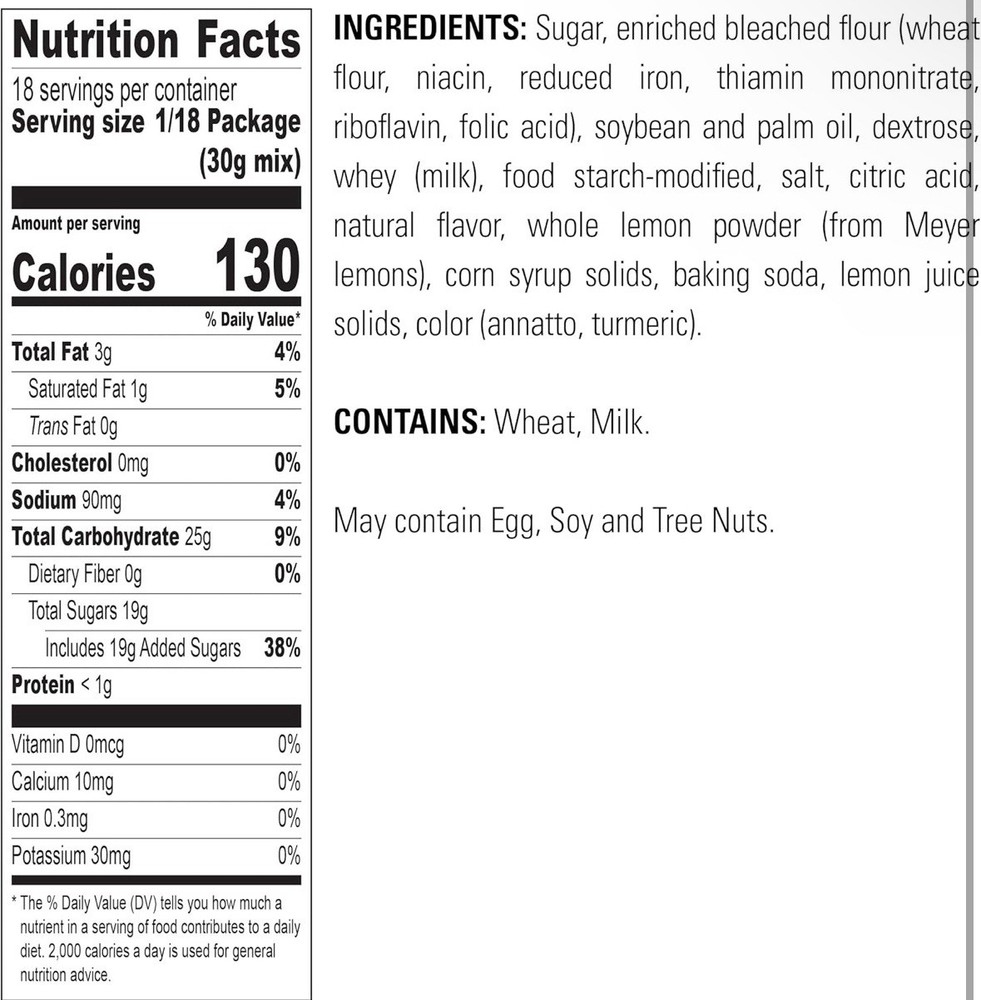Krusteaz Supreme Bar Mix Meyer Lemon