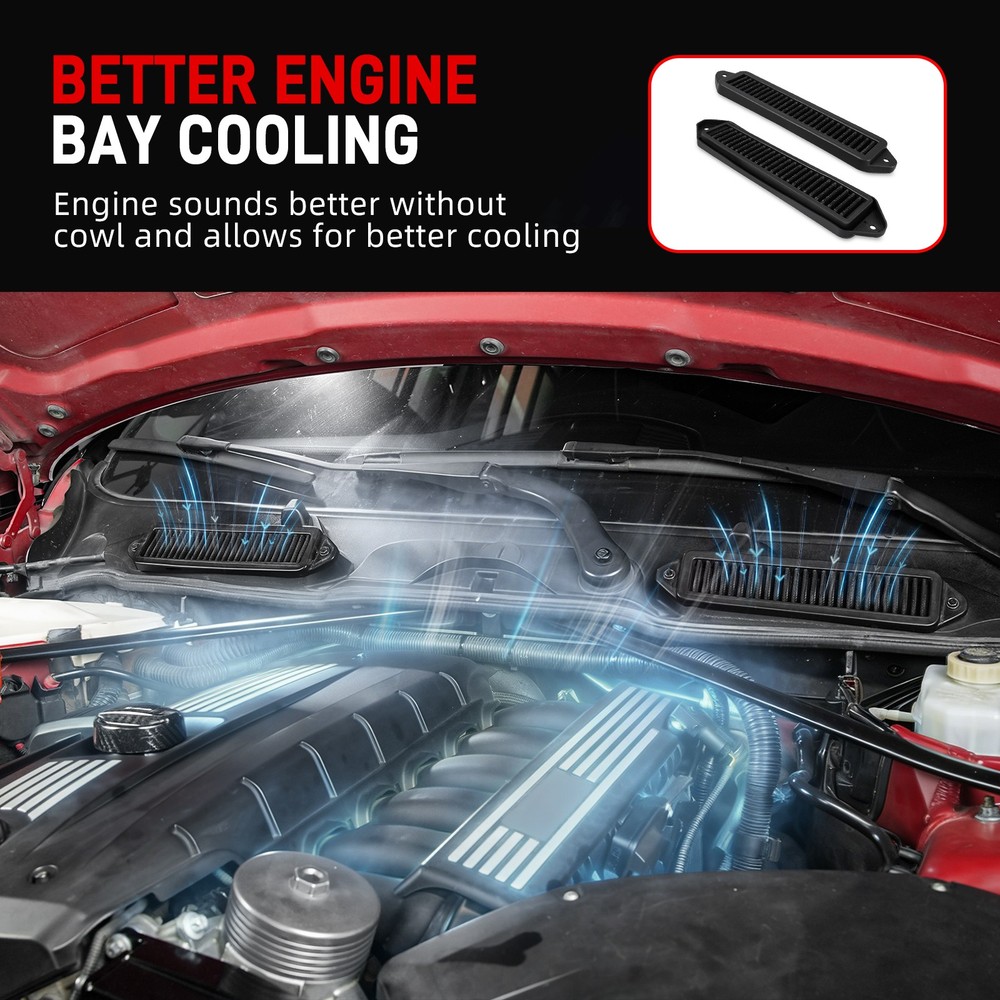 BEVINSEE Cabin Air Cowl Filter & Harness Mount Bracket For BMW E90 E91 E92 E93