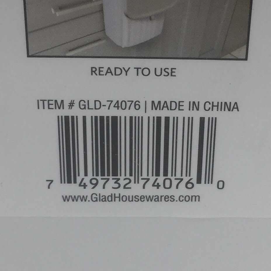 2 Pack Glad 2.3 gal. Roommate White Plastic Under Counter Waste Bin