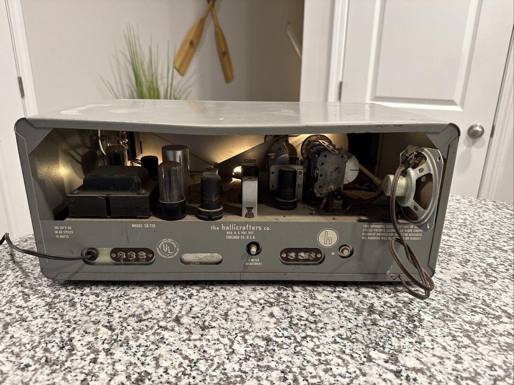 Hallicrafters SX-110 Shortwave Receiver Powers On