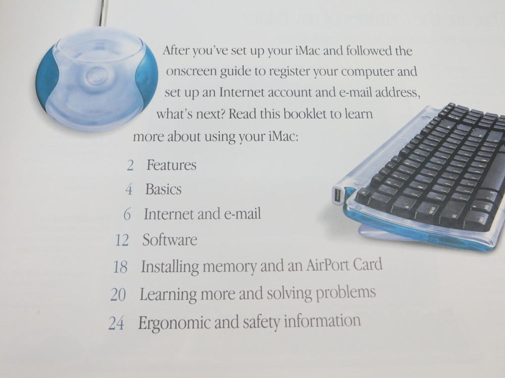Apple iMac User's Guide 1999 vintage computer manual 34-0938-A