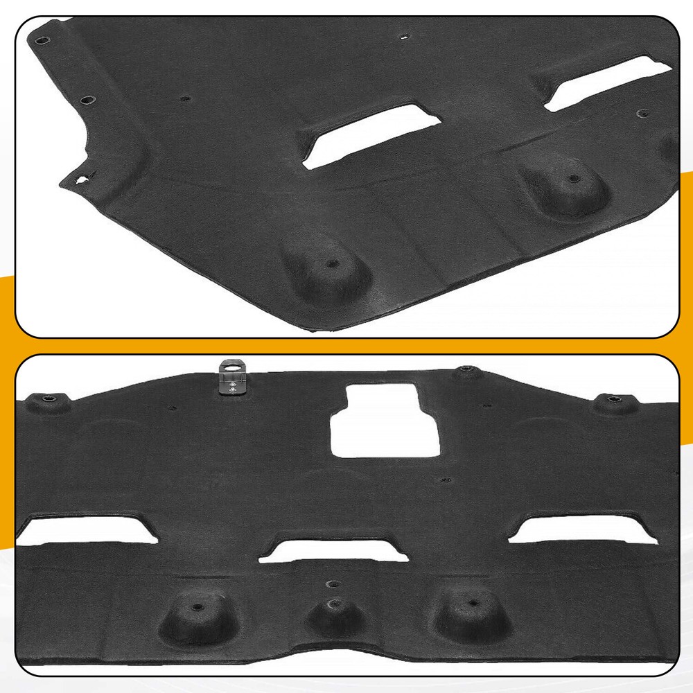 Black Front Engine Splash Shields Under Cover For 2015 2016 2017 Hyundai Sonata