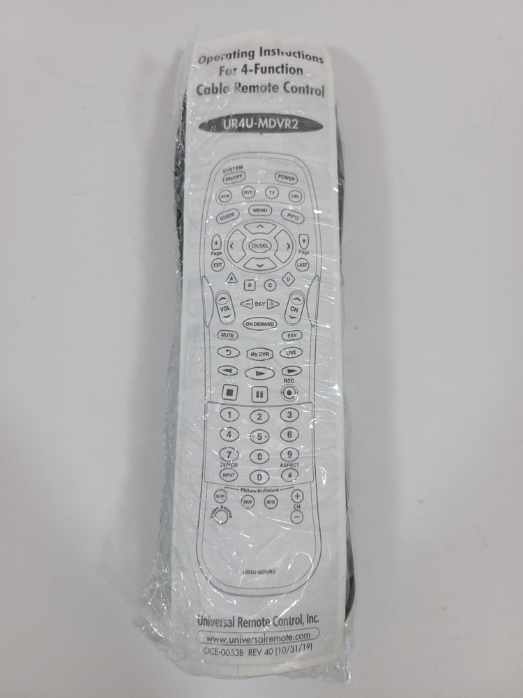 Universal 4-Function Remote Control UR4U-MDVR3 Digital HD DVR