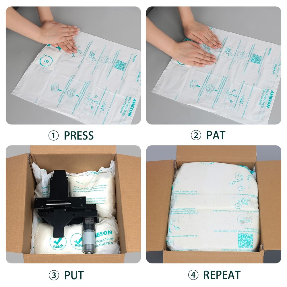 Expanding Foam Packaging Packing for PC, #80-4 Pack, white