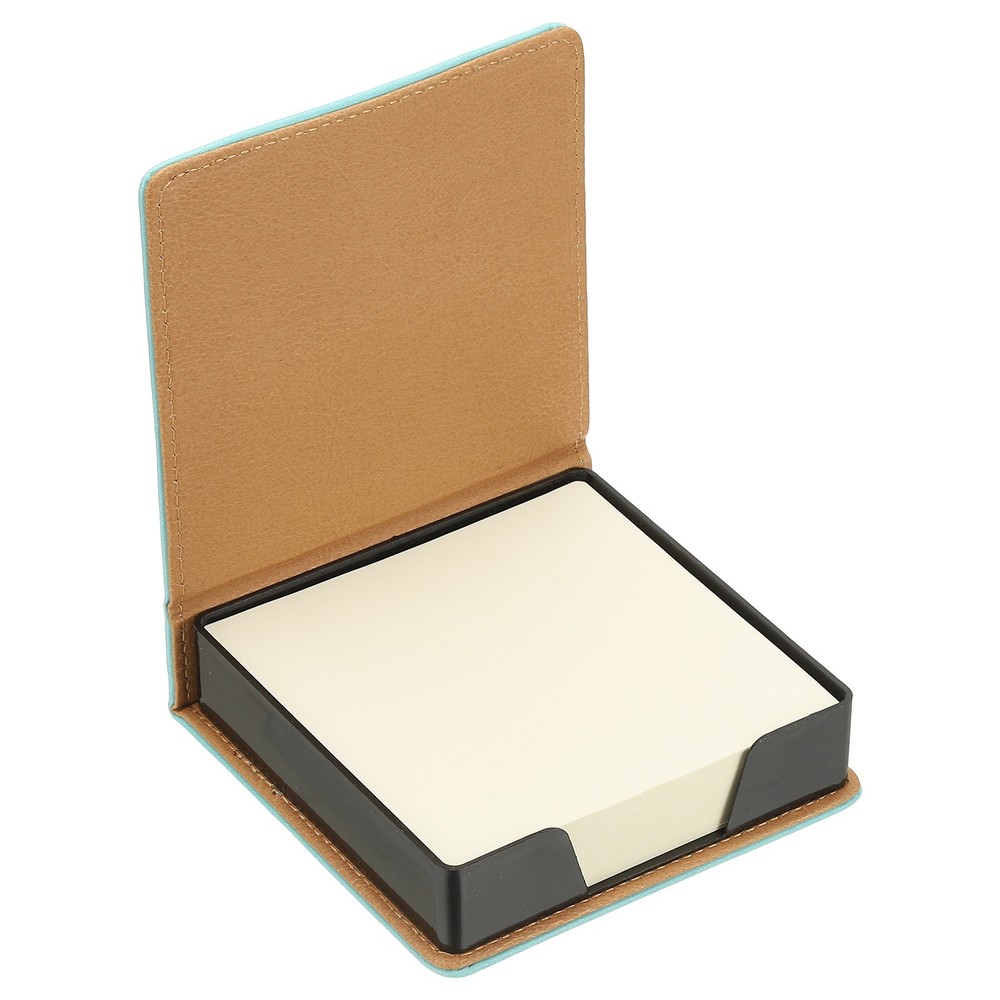 140 Sheets Leather Sticky Notes Holder, 10in Post Notes Holder Box, Green