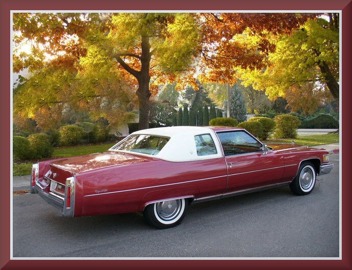 1975 Cadillac Coupe DeVille #1 Dk Red, Toolbox - Refrigerator Magnet, 42 MIL