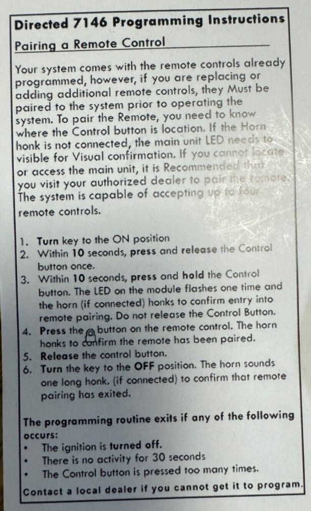 Viper 7146V 1-Way 4 Button Replacement Remote Transmitter