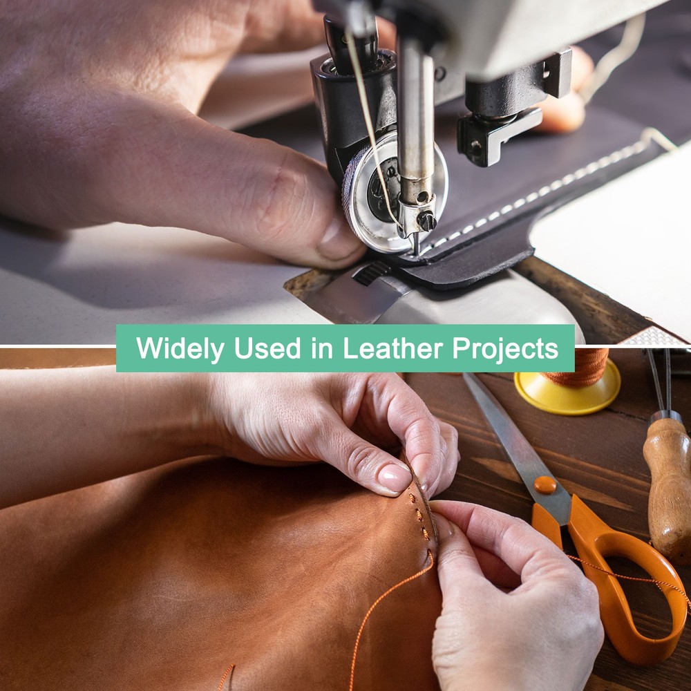 150D Waxed Thread 1061 Yards Polyester Leather Sewing Waxed String Red