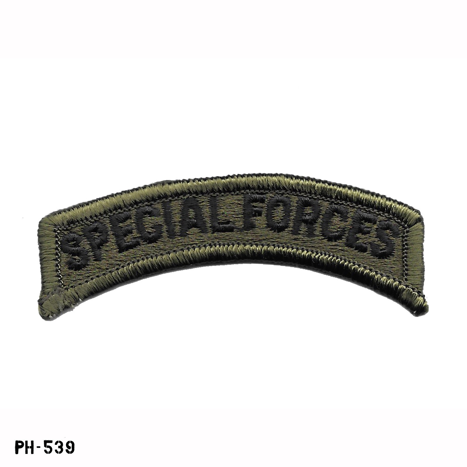 "SPECIAL FORCES" Rocker Tab Patch ~ Subdued ~ OD & Black ~ US Army ~ NOS ~ NEW