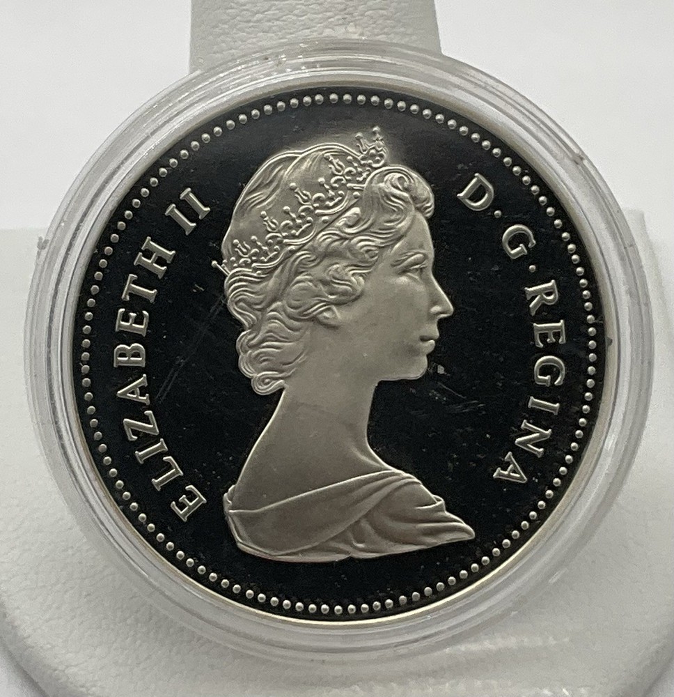 1982 Proof Canada Silver Skull Dollar