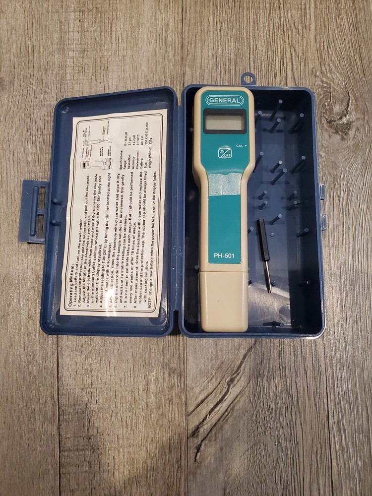 General Tools PH-501 Handheld Digital Pocket pH Meter UNIT ONLY NO SOLUTIONS